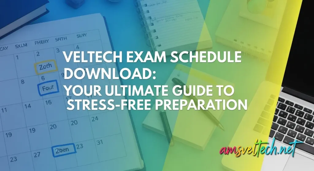 Veltech Exam Schedule Download: Your Ultimate Guide to Stress-Free Preparation